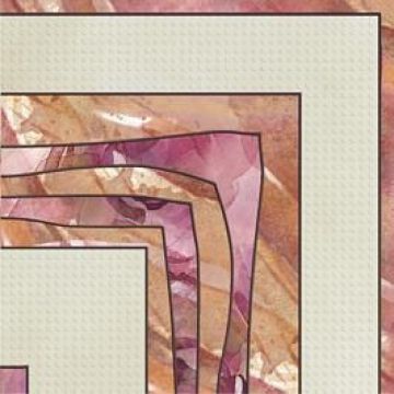 Декор Europa Ceramica (Европа Керамика) Dec Acuarela Esquina 22,5х22,5 см