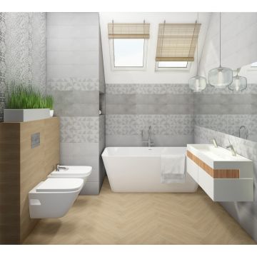 Декоративный массив Belleza (Беллеза) Грэйс серый 20х60 см (07-00-5-17-00-06-2333)