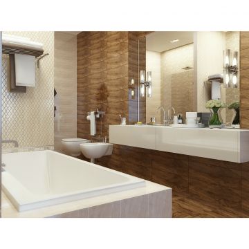 Плитка настенная Belleza (Беллеза) Даф бежевая с рисунком 20х60 см (00-00-5-17-10-11-645)