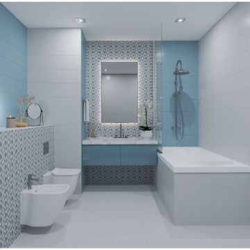 Плитка настенная Belleza Дижон бирюзовый 20х40 см (00-00-5-08-01-71-2320)