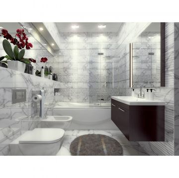 Плитка настенная Belleza Калаката серая 20х60 см (00-00-5-17-10-06-1253)