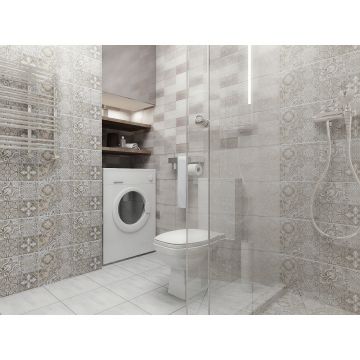 Плитка настенная Belleza (Беллеза) Кэрол бежевая с рисунком 25х50 см (00-00-5-10-00-11-682)