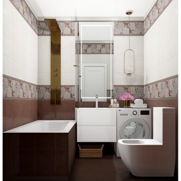 Бордюр Belleza (Беллеза) Лидия коричневый 7х40 см (05-01-1-76-03-15-290-1)