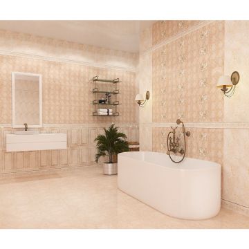 Бордюр Belleza (Беллеза) объемный Монкада коричневый 10х25 см (13-01-1-22-42-15-480-0)