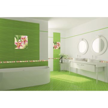 Бордюр Belleza стеклянный Lily многоцветный 4х50 см
