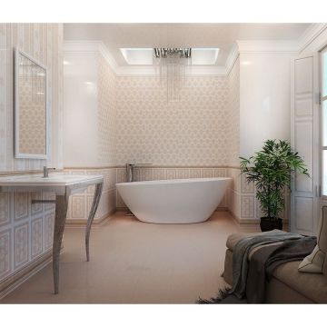 Бордюр Belleza (Беллеза) объемный Шарлота бежевый 15х25 см (13-01-1-25-43-11-515-1)