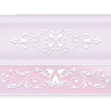 Бордюр Ceramique Imperiale (Керамика Империале) объемный Ирисы сиреневый 15х20 см (13-01-1-10-43-57-314-0)