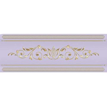 Бордюр Ceramique Imperiale (Керамика Империале) объемный Сетка кобальтовая сиреневый 10х25 см (13-01-1-24-43-57-685-0)