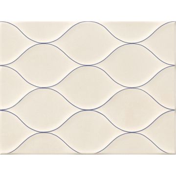 Плитка настенная Golden Tile (Голден Тайл) Изольда св.бежевый контур рельеф 25х33 см (7МV261)