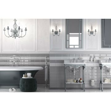 Плитка настенная Golden Tile (Голден Тайл) Metrotiles Розовый грань 10х20 см (465051)