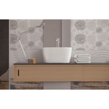 Плитка настенная Golden Tile (Голден Тайл) Osaka серый 20х50 см (522051)