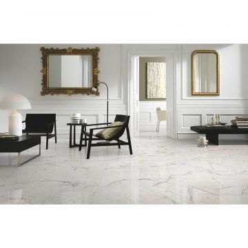 Плитка Marazzi (Марацци) Marbleplay White Struttura Mikado 3D Rett. 30х90 см (M4P2)