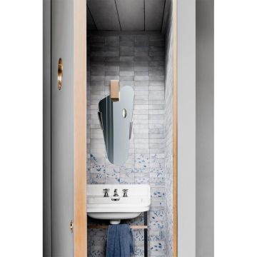 Керамогранит Marazzi (Марацци) Rice Blu Strutt. Pleat 3D Lux 7,5х20 см (M96L)