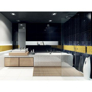Плитка Meissen Spin Black Geo 25х75 см (O-SPI-WTU231)