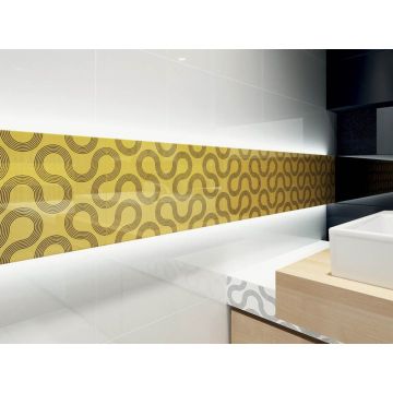 Плитка Meissen Spin Black Geo 25х75 см (O-SPI-WTU231)