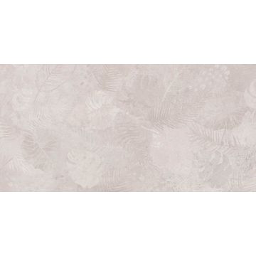 Керамогранит Meissen (Мейсен) State листья серый ректификат 44,8x89,8 см (16885)