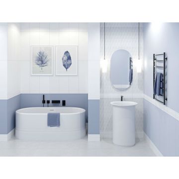 Плитка Meissen Trendy точки серый 25х75 см (TYU091D)