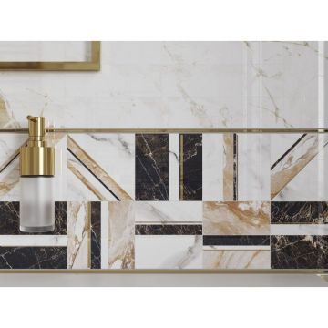 Керамогранит Meissen (Мейсен) Wildchic Wild chic темно-коричневый рельеф ректификат 21,8x89,8 см (16506)