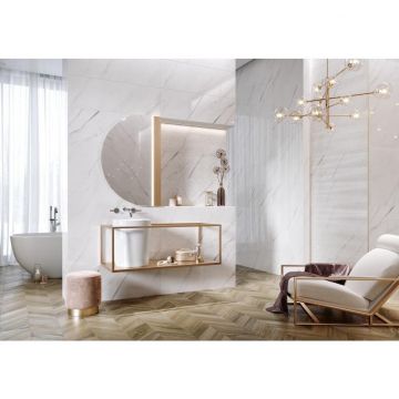 Плитка Meissen (Мейсен) Carrara Chic рельеф шеврон белый 29х89 см (O-CCH-WTA052)