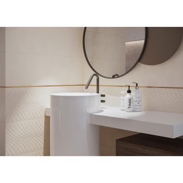 Плитка Meissen (Мейсен) Arego Touch рельеф сатиновая темно-серый 29x89 см (O-AGT-WTA402)