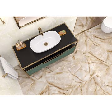 Керамогранит LCM (ЛКМ) Onyx Royal Latte полированный 60х60 см (60120ORO11P)