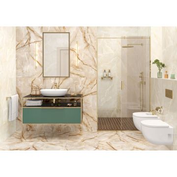 Керамогранит LCM (ЛКМ) Onyx Royal Latte полированный 60х60 см (60120ORO11P)