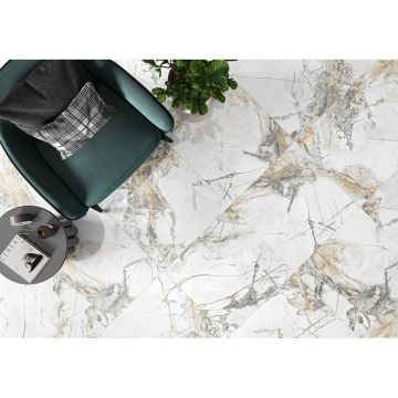 Керамогранит LCM (ЛКМ) Skyros Silver полированный 60х120 см (60120SKY25P)