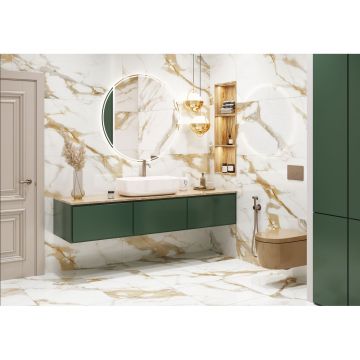 Керамогранит LCM (ЛКМ) Statuario Infinito White полированный 60х120 см (60120STI00P)