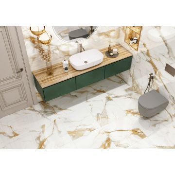 Керамогранит LCM (ЛКМ) Statuario Infinito White полированный 60х120 см (60120STI00P)