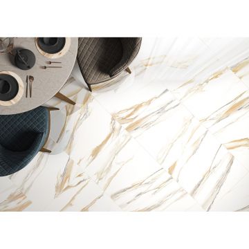 Керамогранит LCM (ЛКМ) Statuario Bronze полированный 60х120 см (60120STA31P)