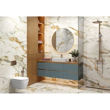 Керамогранит LCM (ЛКМ) Calacatta Borghini полированный 60х120 см (60120CBO55P)