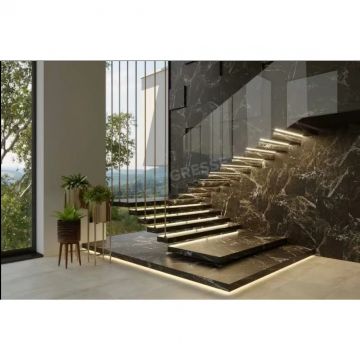 Керамогранит Gresse (Грессе) Simbel Espera коричневый с золотыми прожилками 60x60 см (GRS05-25)