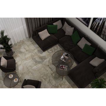 Керамогранит Gresse (Грессе) Petra Limestone ракушечник серо-зеленоватый 60x60 см (GRS02-27)