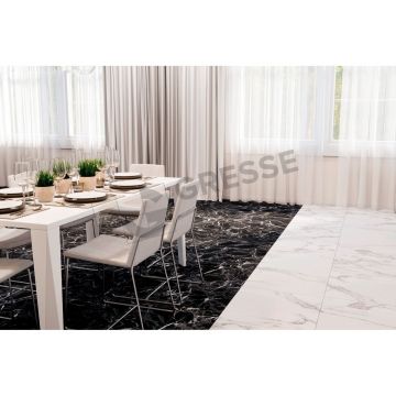 Керамогранит Gresse (Грессе) Ellora Zircon мрамор белый 60x60 см (GRS01-15)