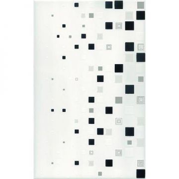 Декор Cerrol Kwant bialo-czarny 25х40 см
