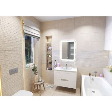 Настенная плитка Cube Ceramica (Куб Керамика) Rockberry Flames Beige 30x60 см