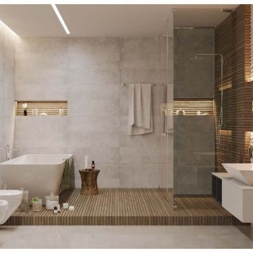 Керамическая плитка Eurotile (Евротаил) Lexington Beige 32,5х100 см (752 LXN2BG)