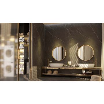 Керамогранит Eurotile (Евротаил) Pietra Black 80х160 см (907)