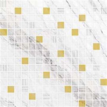 Мозаика Eurotile Calacatta 33x100 золото 32,5х32,5 см (925)