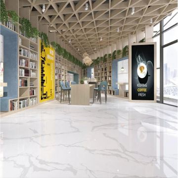 Керамогранит Basconi Home (Баскони Хоме) Bianco White 60x120x0,8 см full body polished (sinking ink) (BHW-0026)