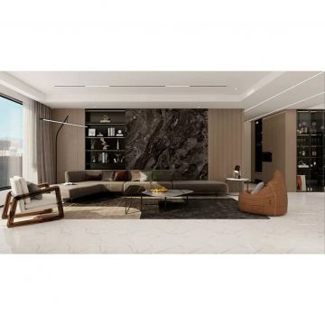 Керамогранит Basconi Home (Баскони Хоме) Calacatta White 60x120x0,8 см full body polished (sinking ink) (BHW-0021)