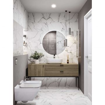 Керамогранит Cersanit (Церсанит) глазурованный Mont Blanc белый 29.7х59.8 см (16521)