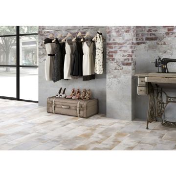 Керамогранит Cersanit (Церсанит) глазурованный NW4M012 Northwood бежевый рельеф 18.5х59.8 см (16694)