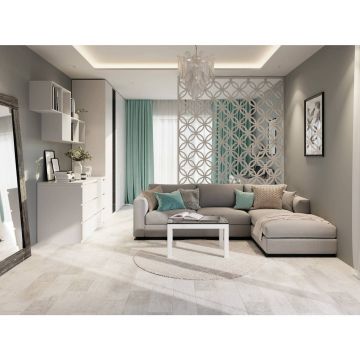 Керамогранит Cersanit (Церсанит) глазурованный A15934 Starwood белый рельеф 18.5х59.8 см (16720)