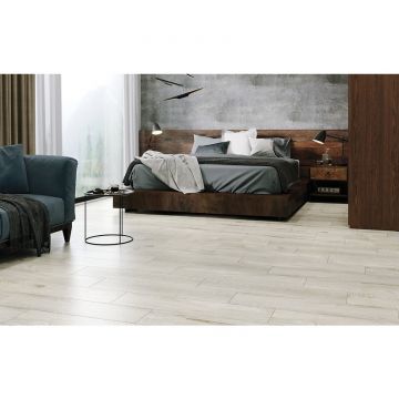 Керамогранит Cersanit (Церсанит) глазурованный A Wood Concept Prime белый ректификат 21.8х89.8 см (15989)