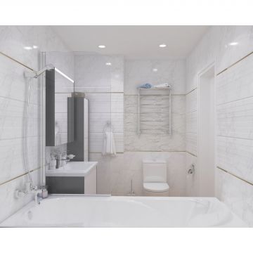 Вставка Cersanit (Церсанит) Calacatta белая ромбы KT2L052DT-36 29,8х59,8 см