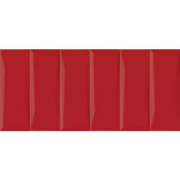 Настенная плитка Cersanit (Церсанит) Evolution рельеф кирпичи красный (EVG413) 20х44 см