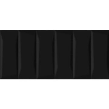Настенная плитка Cersanit (Церсанит) Evolution рельеф кирпичи черный (EVG233) 20х44 см