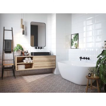 Настенная плитка Cersanit (Церсанит) Evolution рельеф кирпичи черный (EVG233) 20х44 см