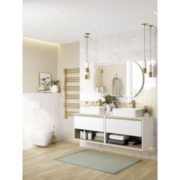 Настенная плитка Cersanit (Церсанит) Omnia белая рельеф OMG052D 20х44 см